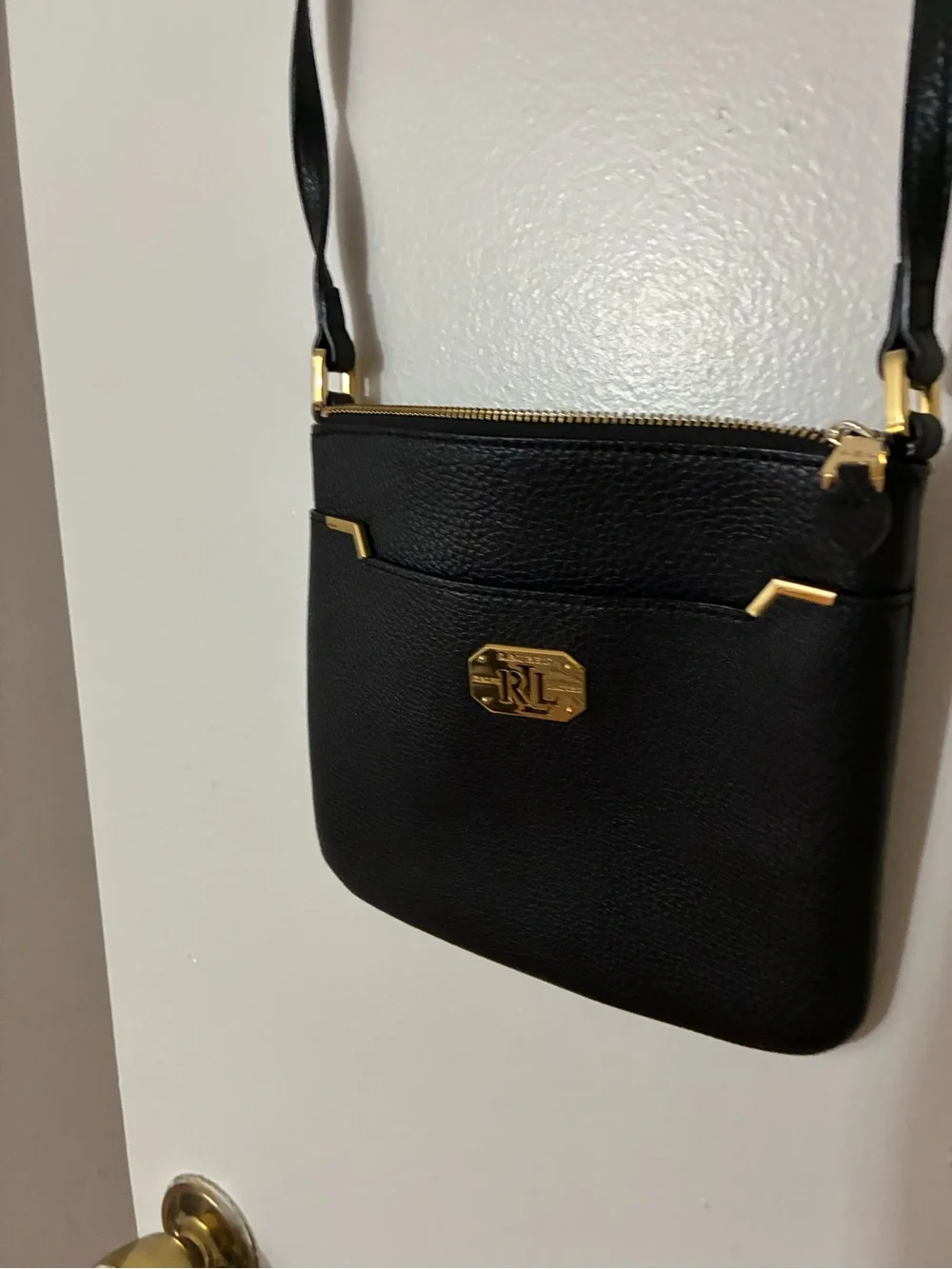 Ralph Lauren Leather Messenger Bag - Picture 1 of 6